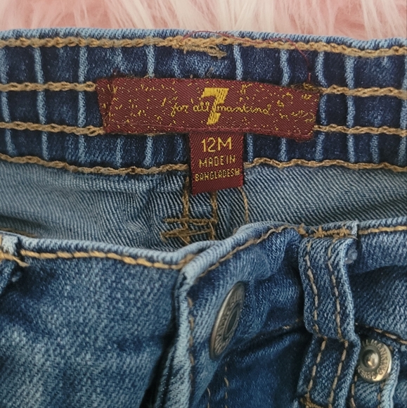 7 For All Mankind Baby Girl Sweater Jeans Set Size 12 Months - Picture 9 of 12